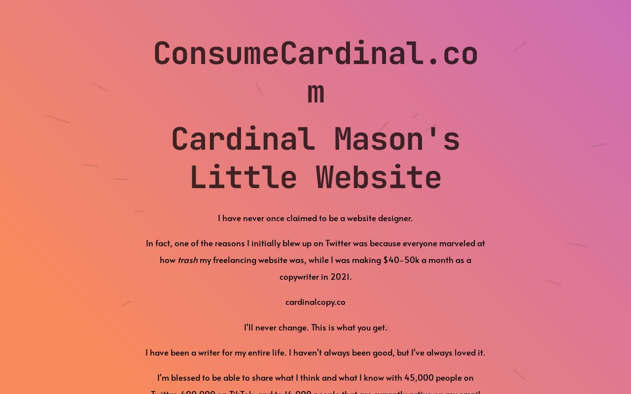 website cardinal